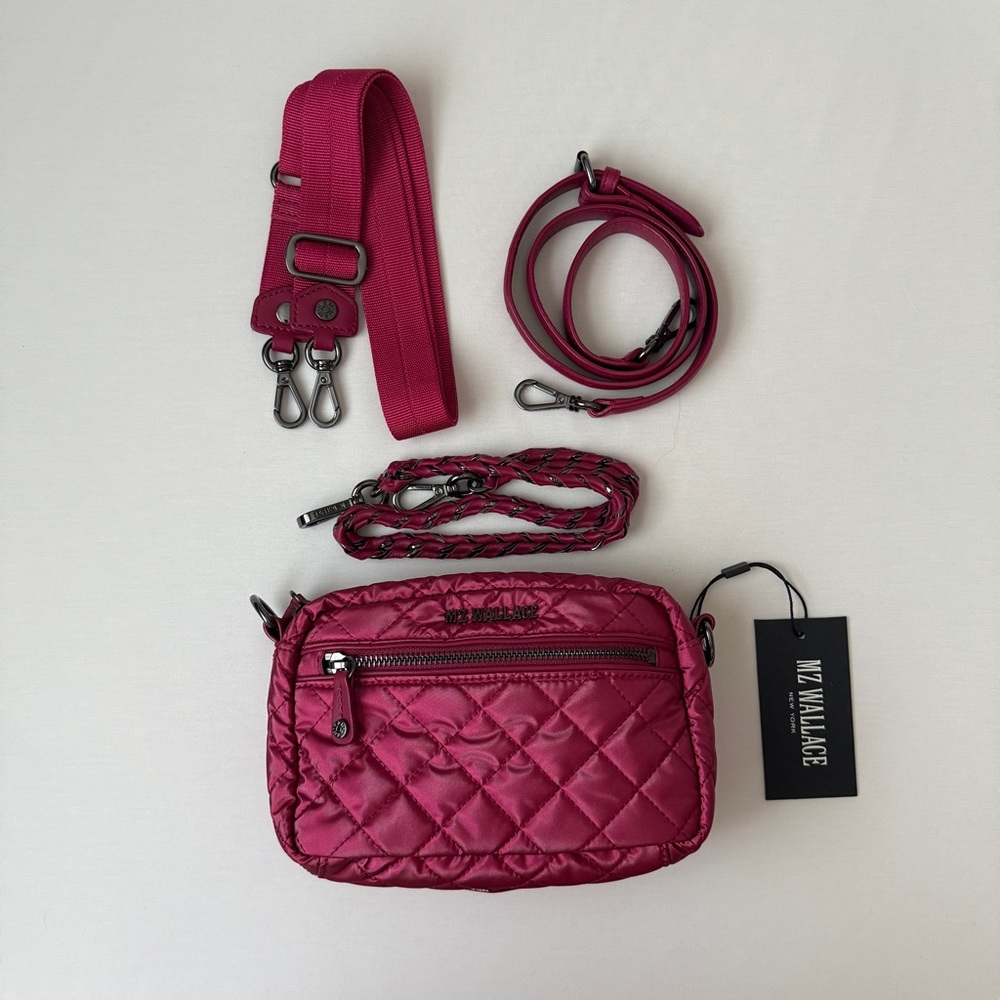 NWT MZ Wallace Mini Crosby Crossbody Bag in Peony Pearl
